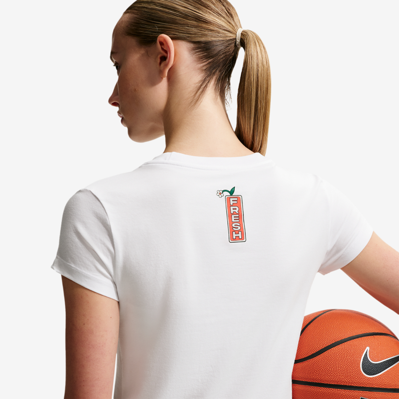 Nike Flower Shop Midcrop Tee Image 2 of 4. Tap to open photo gallery.