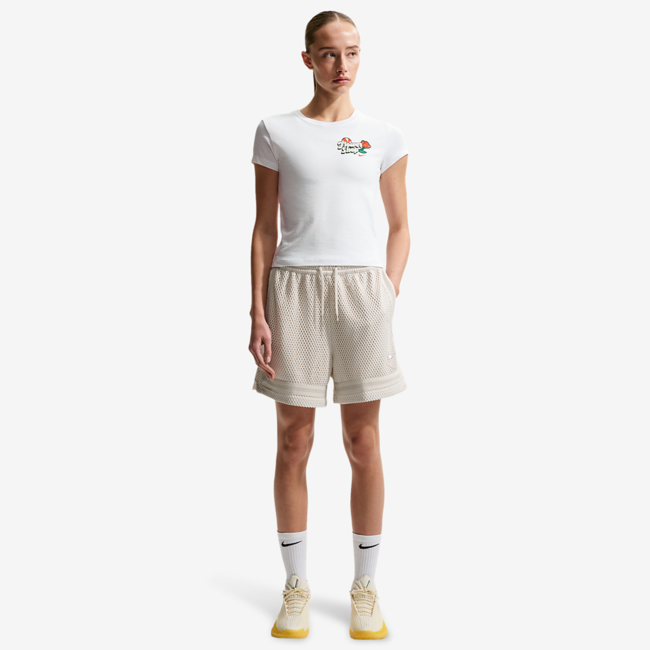 Nike Flower Shop Midcrop Tee Image 3 of 4. Tap to open photo gallery.