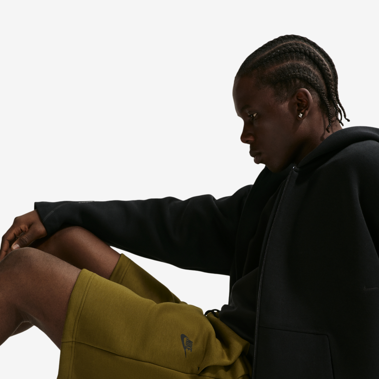 Nike Tech Fleece Shorts Image 3 of 5. Tap to open photo gallery.