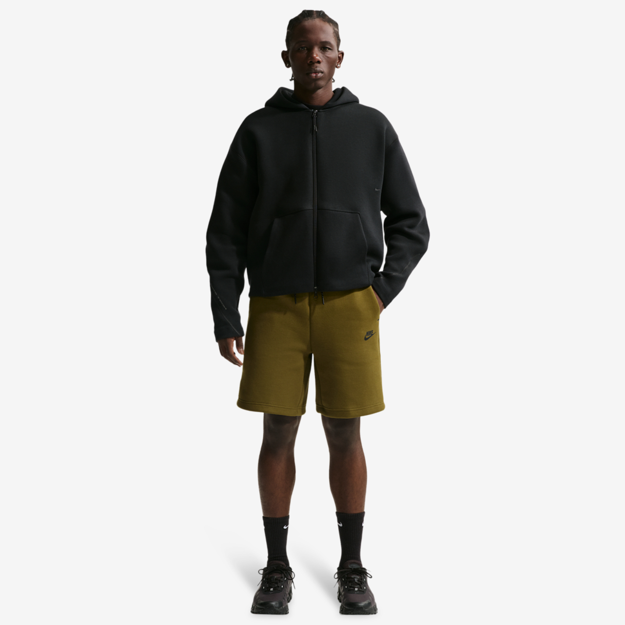 Nike Tech Fleece Shorts Image 4 of 5. Tap to open photo gallery.