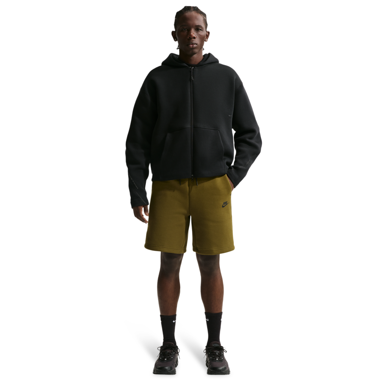 Nike Tech Fleece Shorts Image 4 of 5. Tap to open photo gallery.