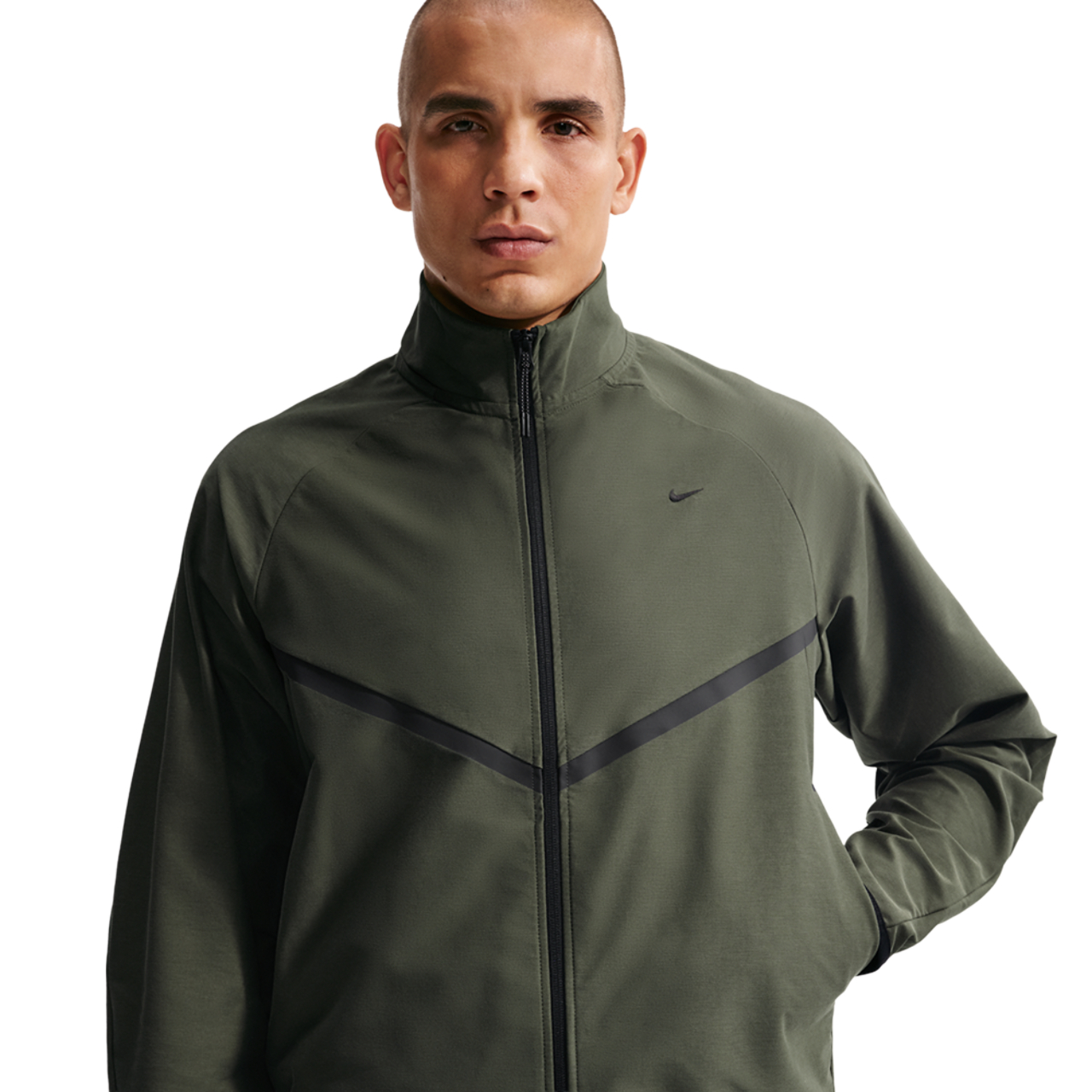 Nike Tech Shori Knit Track Jacket Image 1 of 4. Tap to open photo gallery.