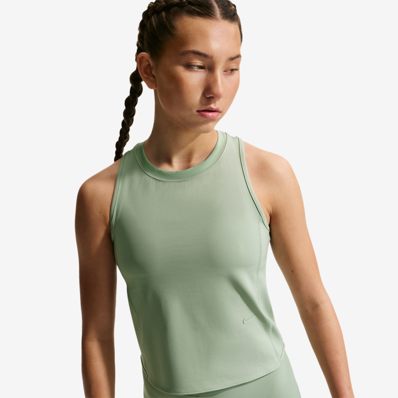 Nike Mavn DriFit Ribbed Tank Top Image 1 of 4. Tap to open photo gallery.