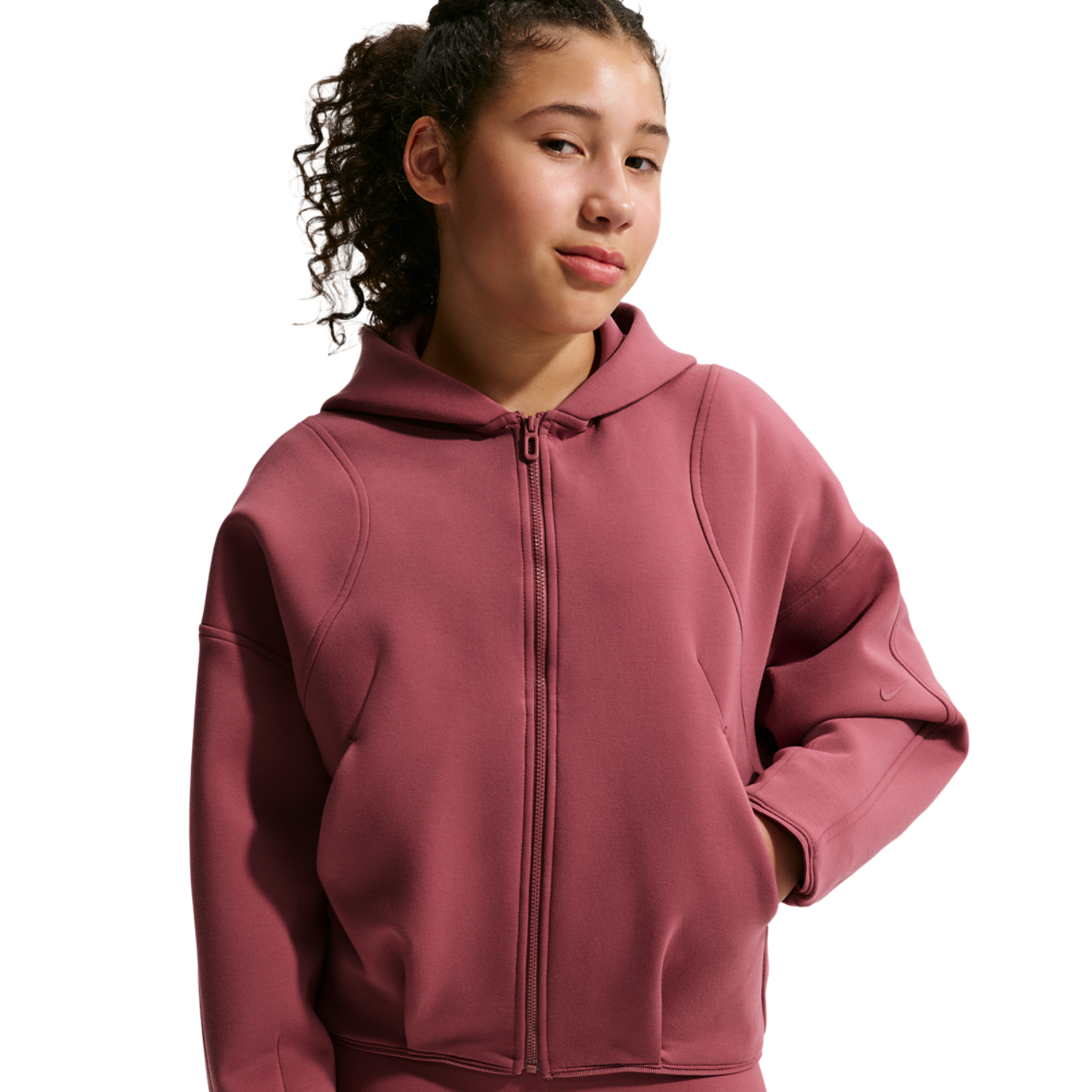 Nike Mavn TechFit Knit FZ Hoodie - Girls' Grade School | Foot Locker