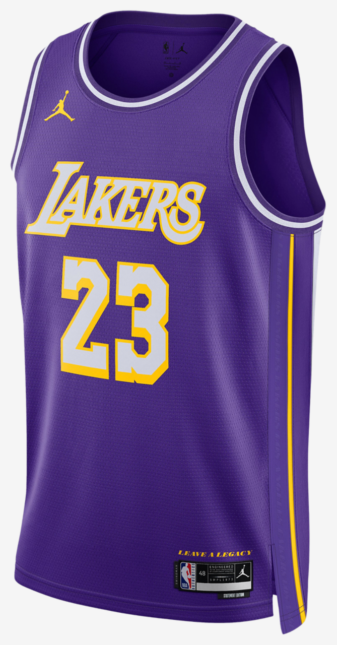Nike Lakers Dri-FIT STM 25 Swingman Jersey Image 1 of 2. Tap to open photo gallery.
