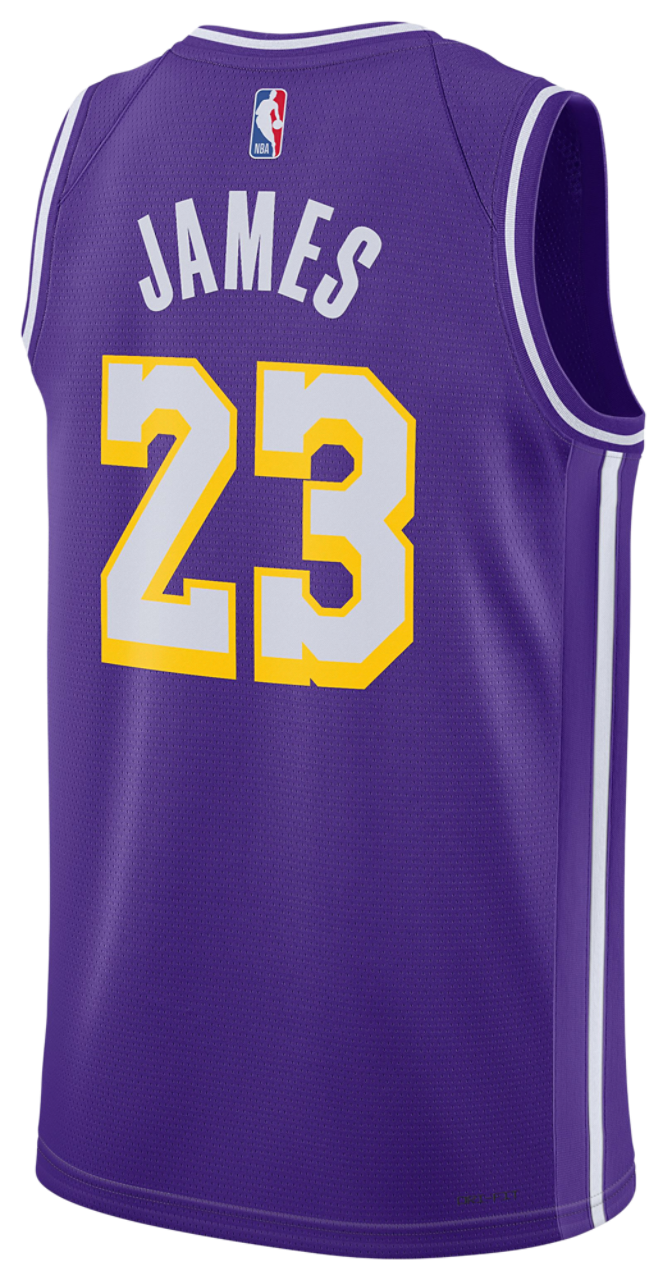 Nike Lakers Dri-FIT STM 25 Swingman Jersey Image 2 of 2. Tap to open photo gallery.
