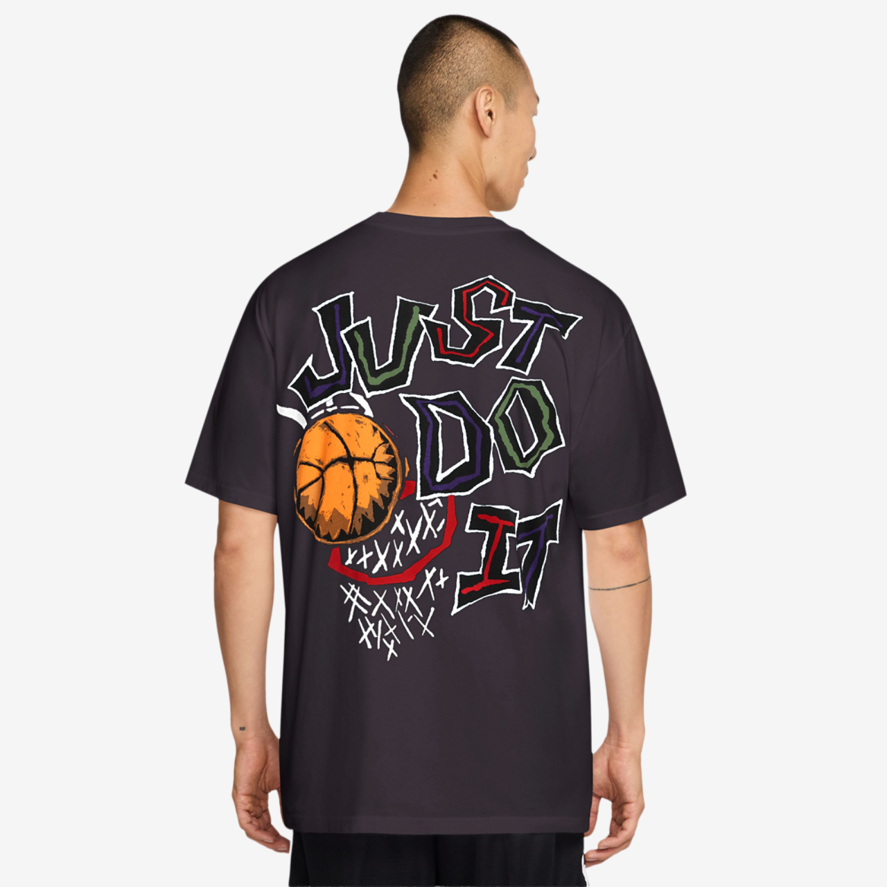 Nike M90 Summit Just Do It Basketball T-Shirt Image 2 of 3. Tap to open photo gallery.