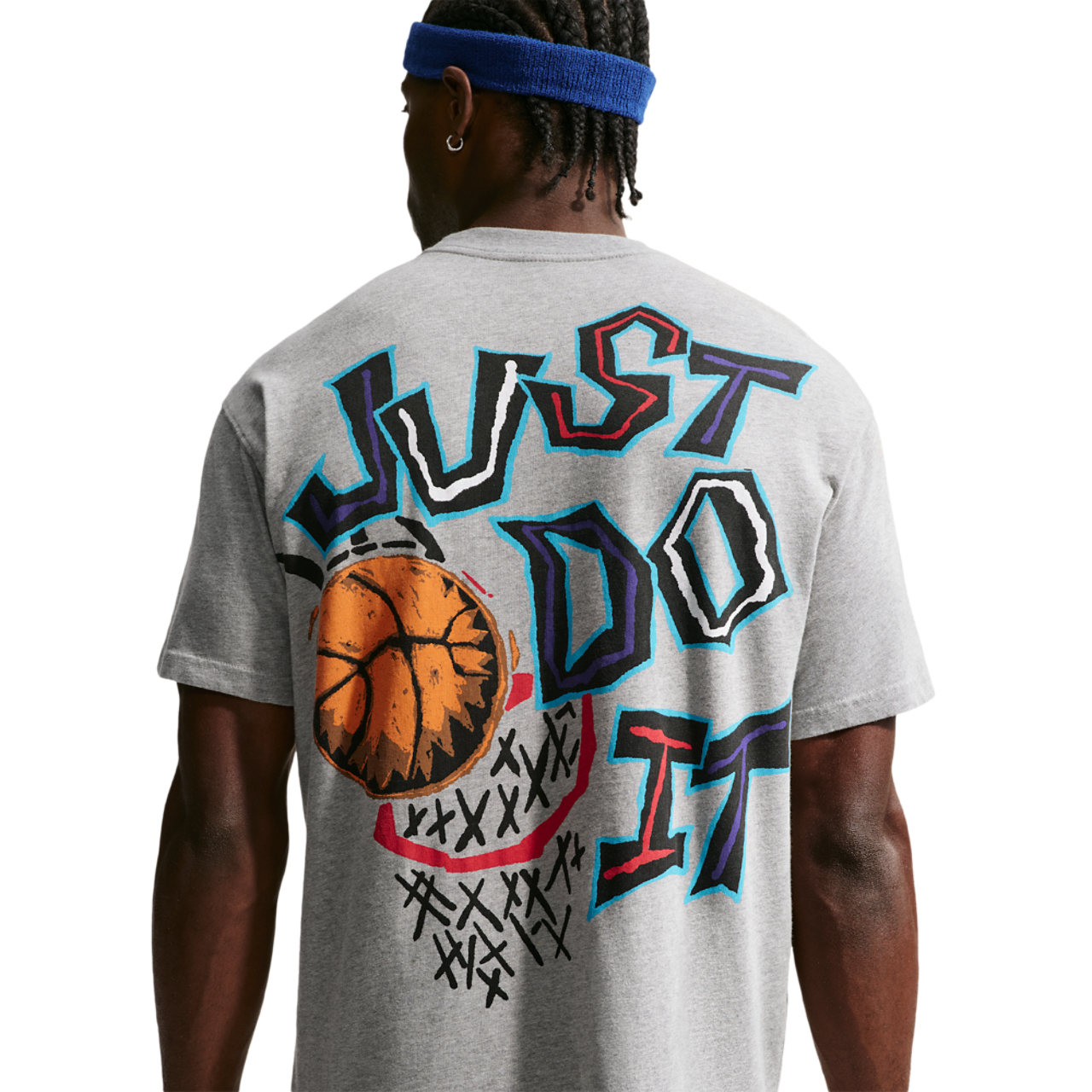 Nike M90 Summit Just Do It Basketball T-Shirt Image 2 of 4. Tap to open photo gallery.