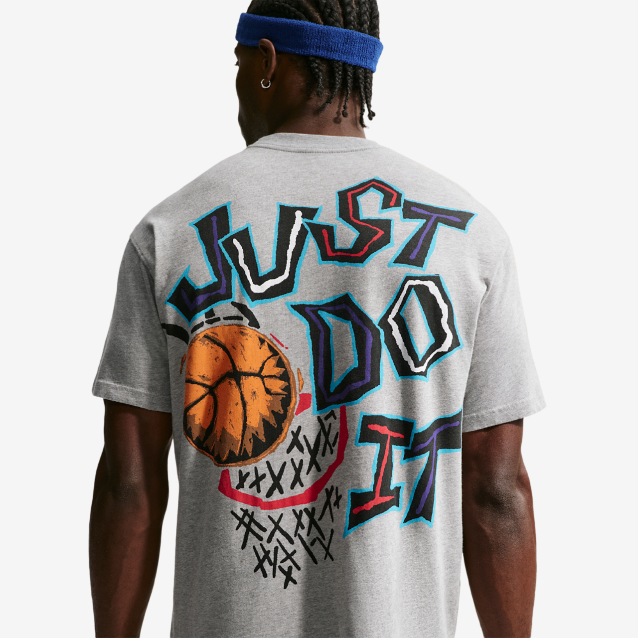 Nike M90 Summit Just Do It Basketball T-Shirt Image 2 of 4. Tap to open photo gallery.