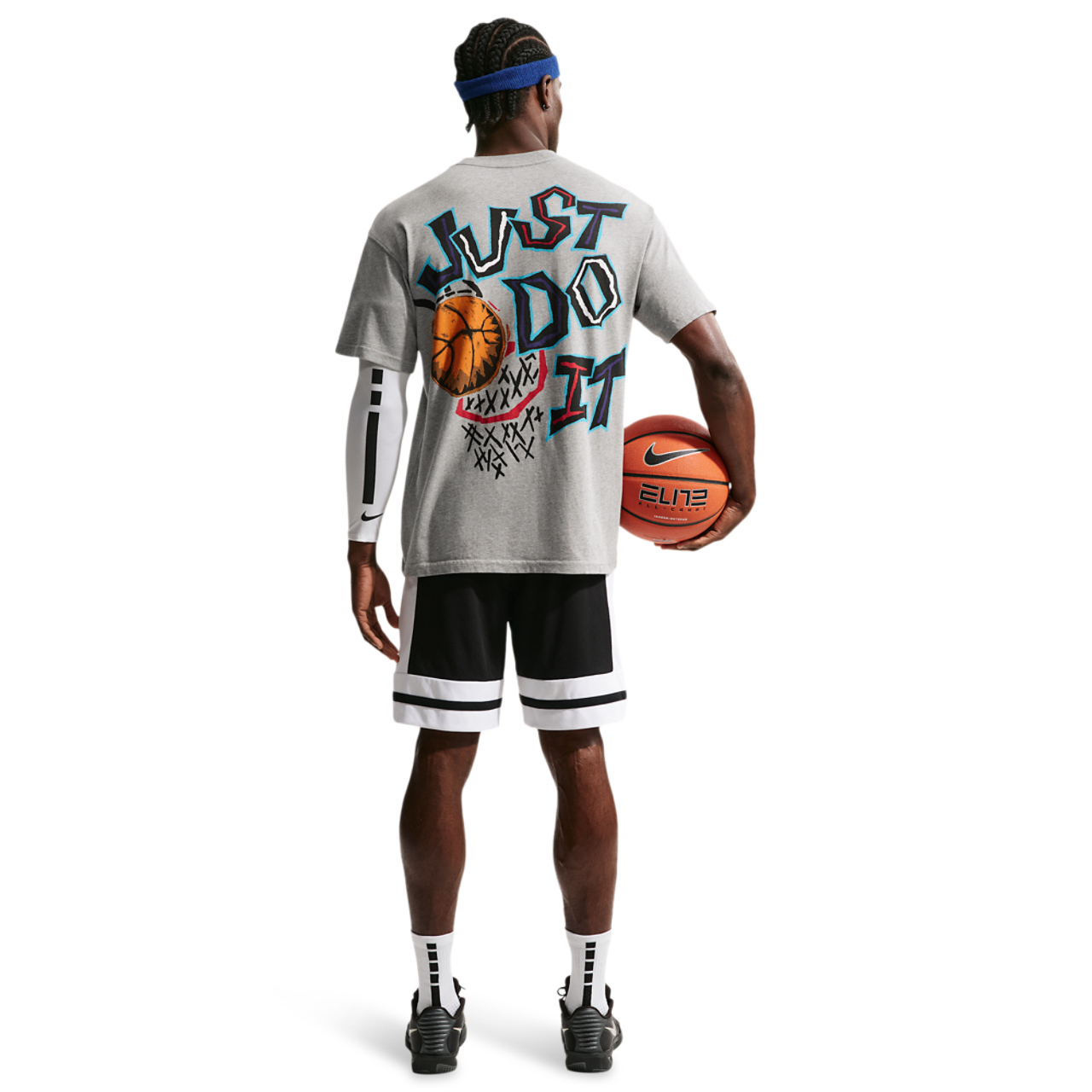Nike M90 Summit Just Do It Basketball T-Shirt Image 4 of 4. Tap to open photo gallery.