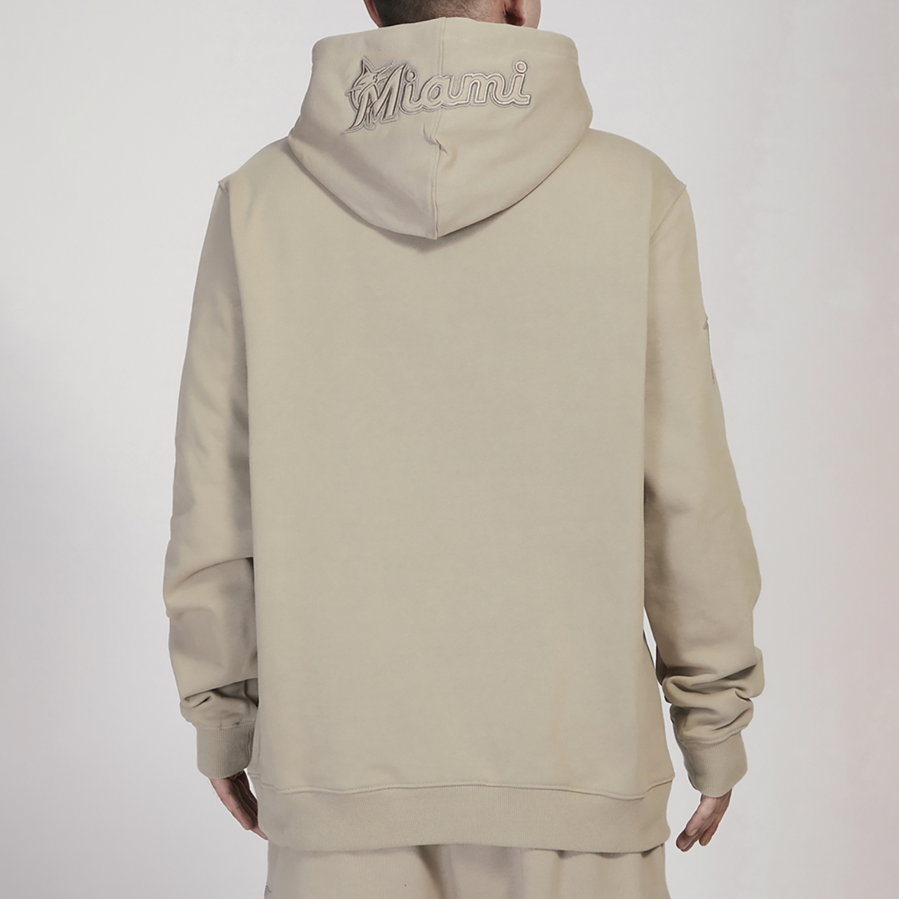 Pro Standard Marlins Tonal Fleece Hoodie Image 2 of 4. Tap to open photo gallery.