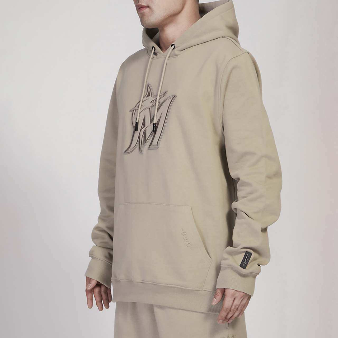 Pro Standard Marlins Tonal Fleece Hoodie Image 4 of 4. Tap to open photo gallery.