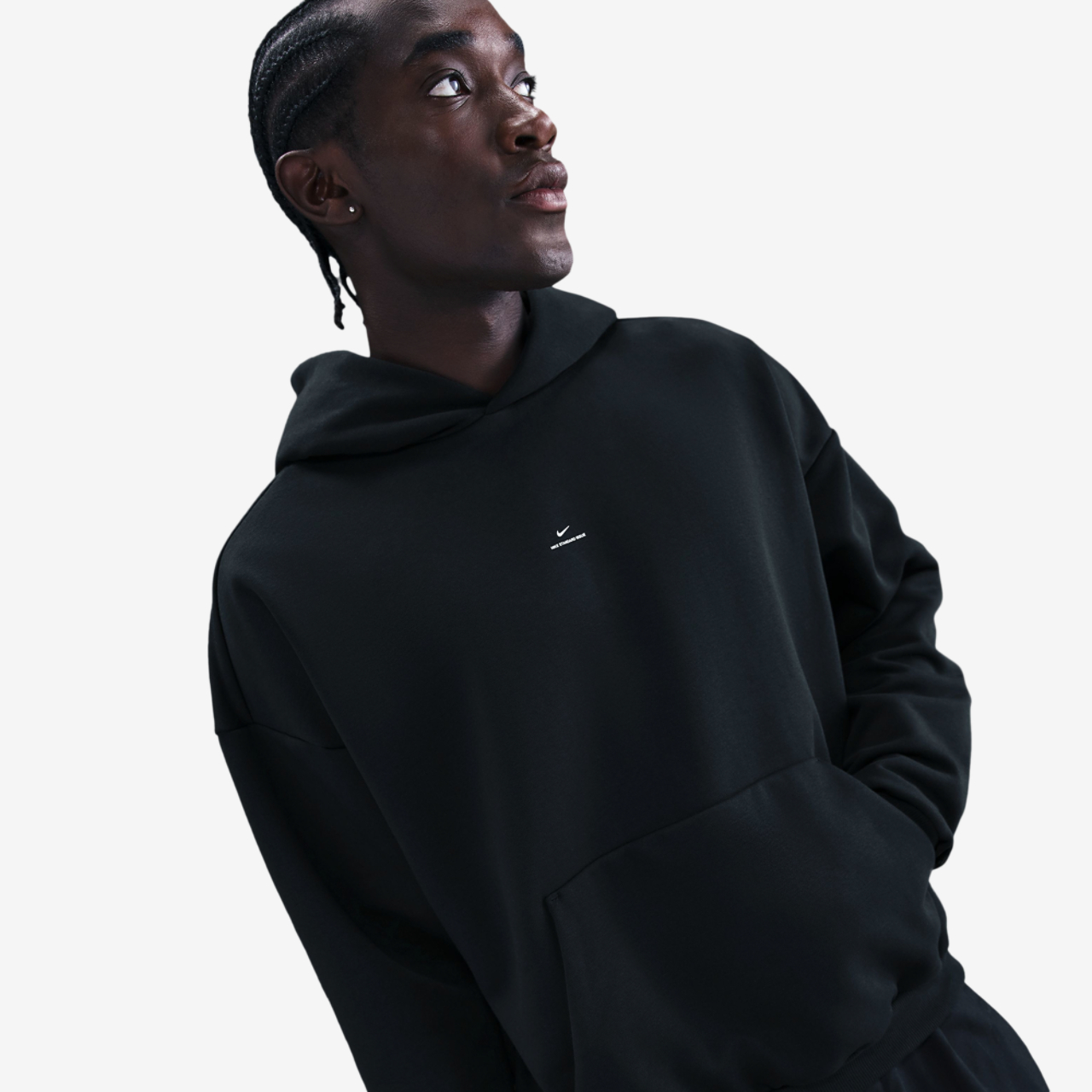 Nike Standard Issue Brushed Pullover Hoodie Image 1 of 5. Tap to open photo gallery.