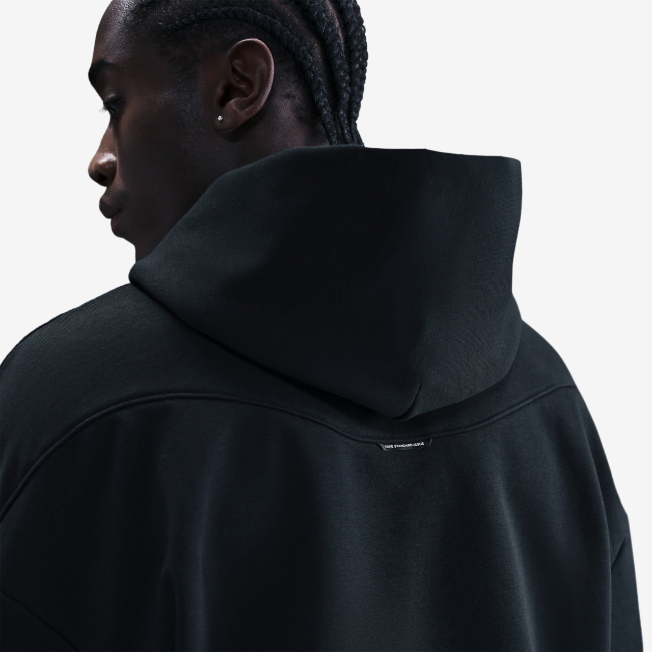 Nike Standard Issue Brushed Pullover Hoodie Image 2 of 5. Tap to open photo gallery.