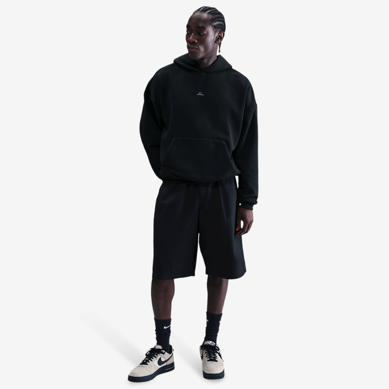 Nike Standard Issue Brushed Pullover Hoodie Image 4 of 5. Tap to open photo gallery.