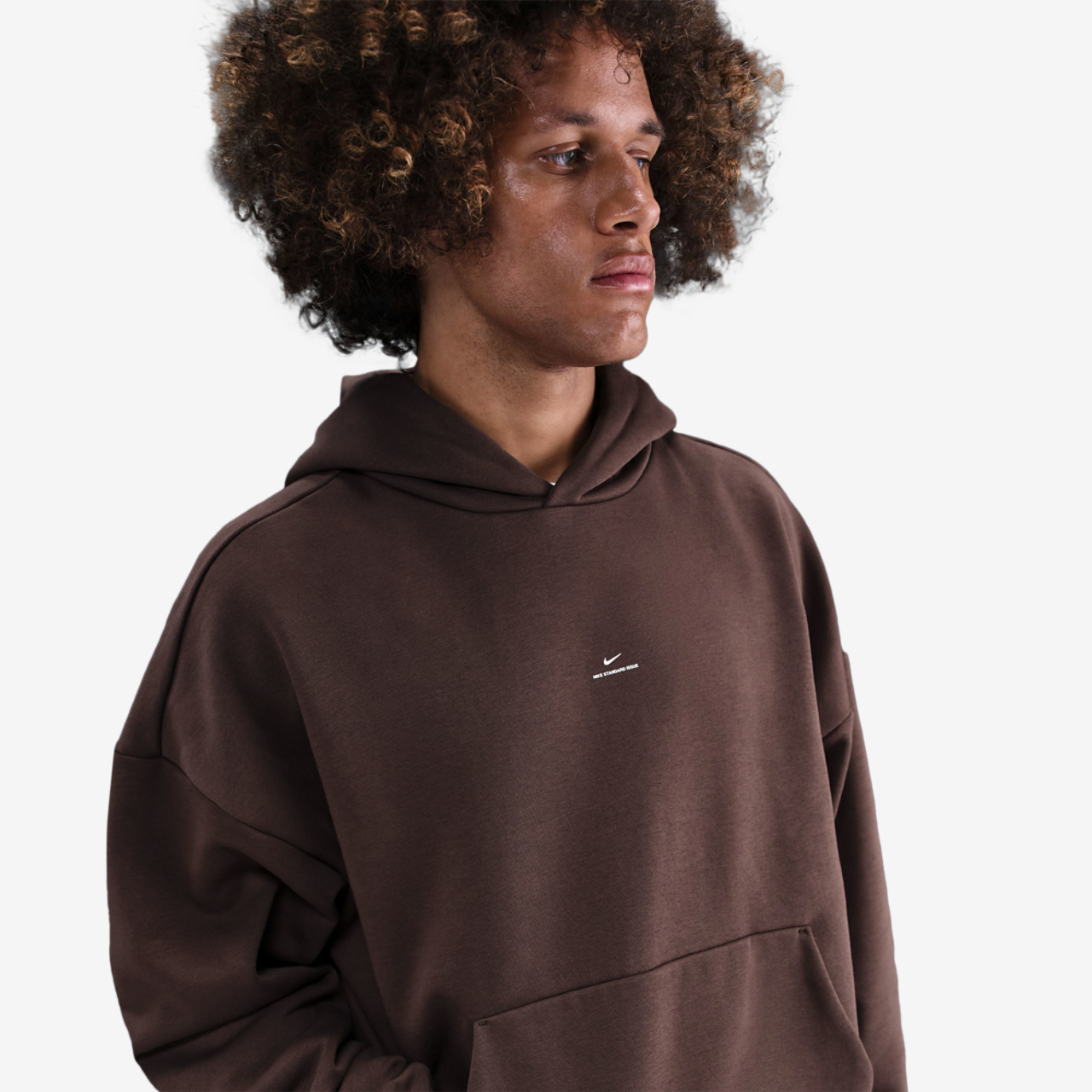 Nike Standard Issue Brushed Pullover Hoodie Image 1 of 3. Tap to open photo gallery.