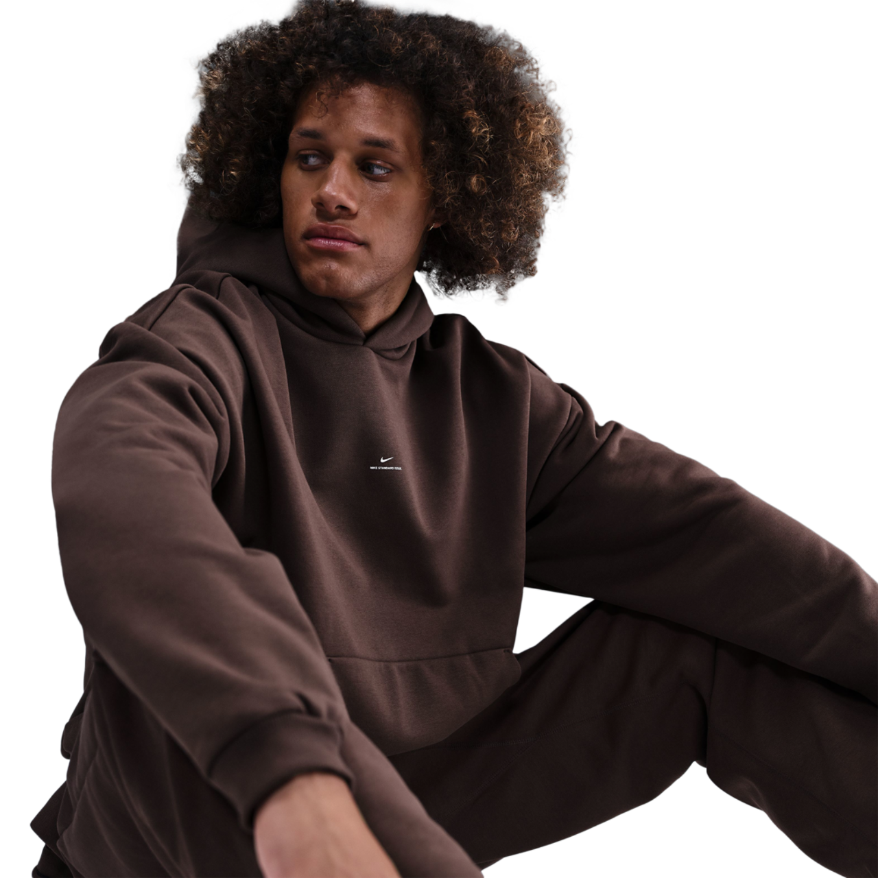 Nike Standard Issue Brushed Pullover Hoodie Image 3 of 3. Tap to open photo gallery.