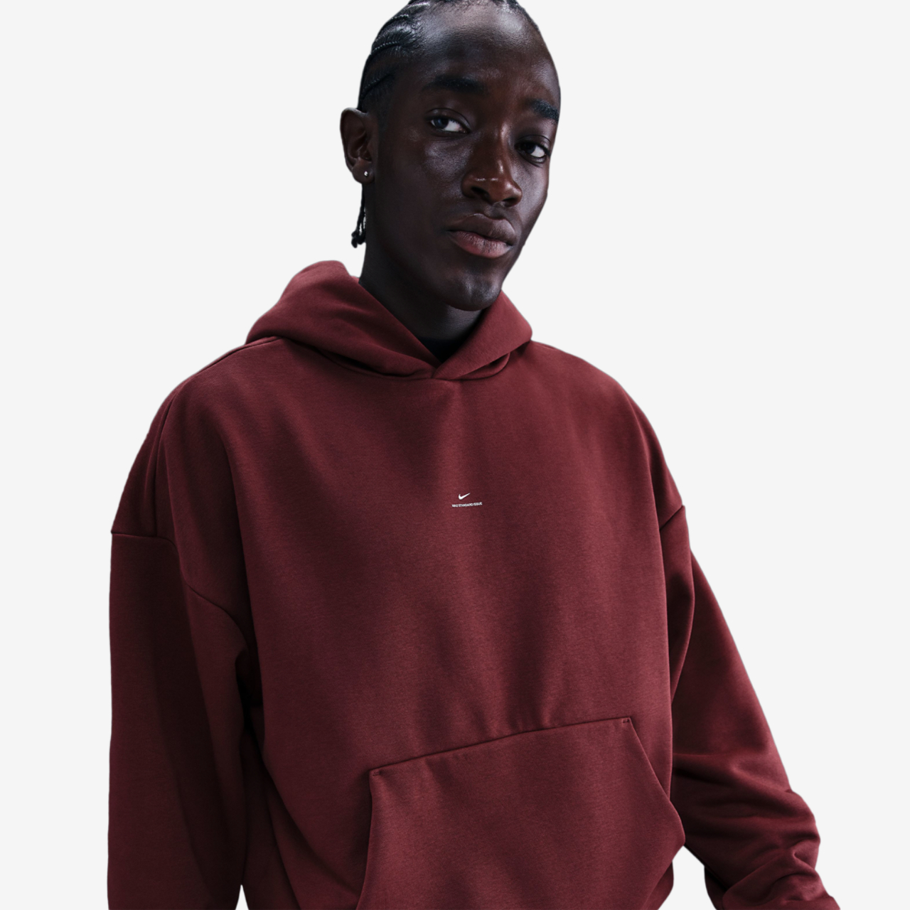 Nike Standard Issue Brushed Pullover Hoodie Image 1 of 3. Tap to open photo gallery.