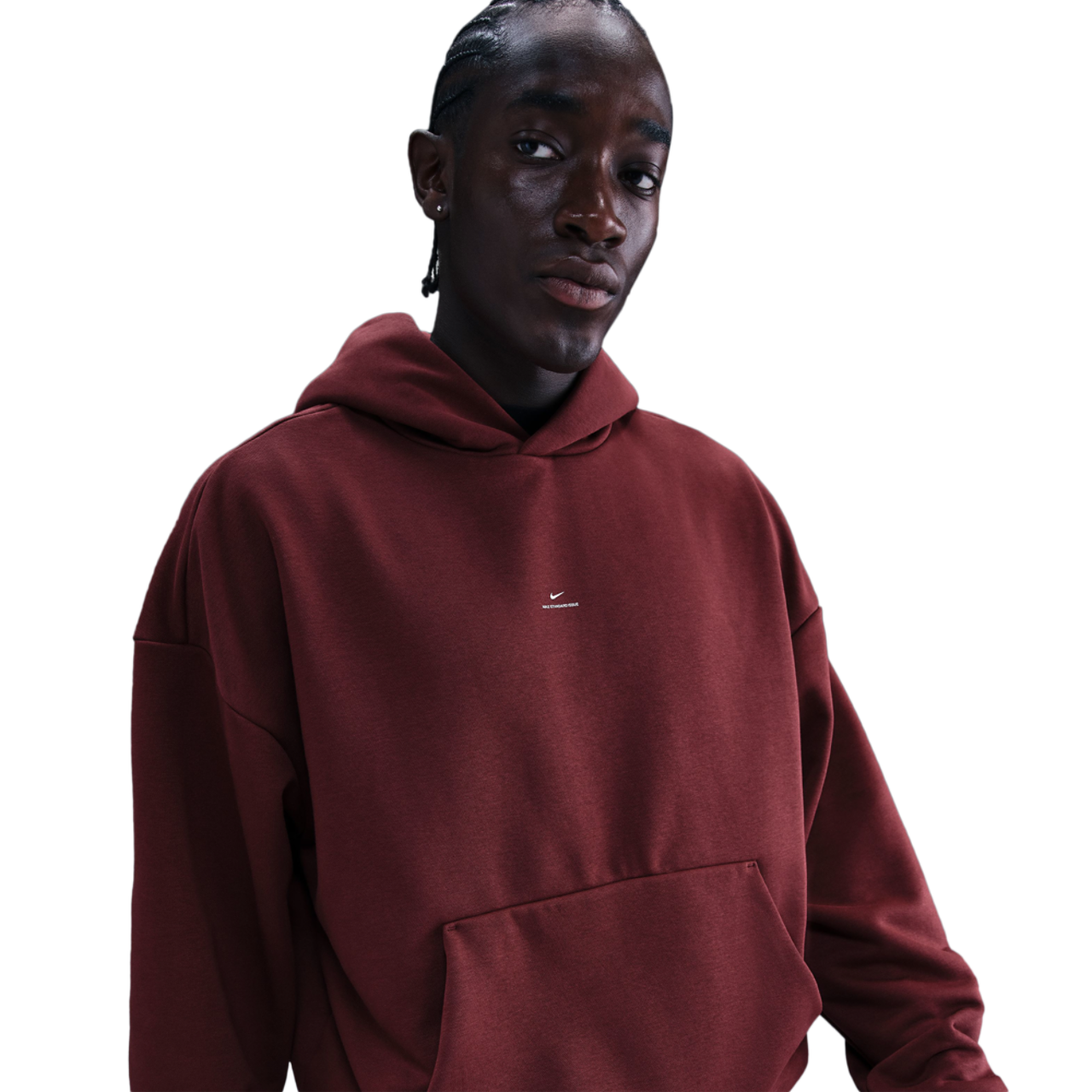 Nike Standard Issue Brushed Pullover Hoodie Image 1 of 3. Tap to open photo gallery.