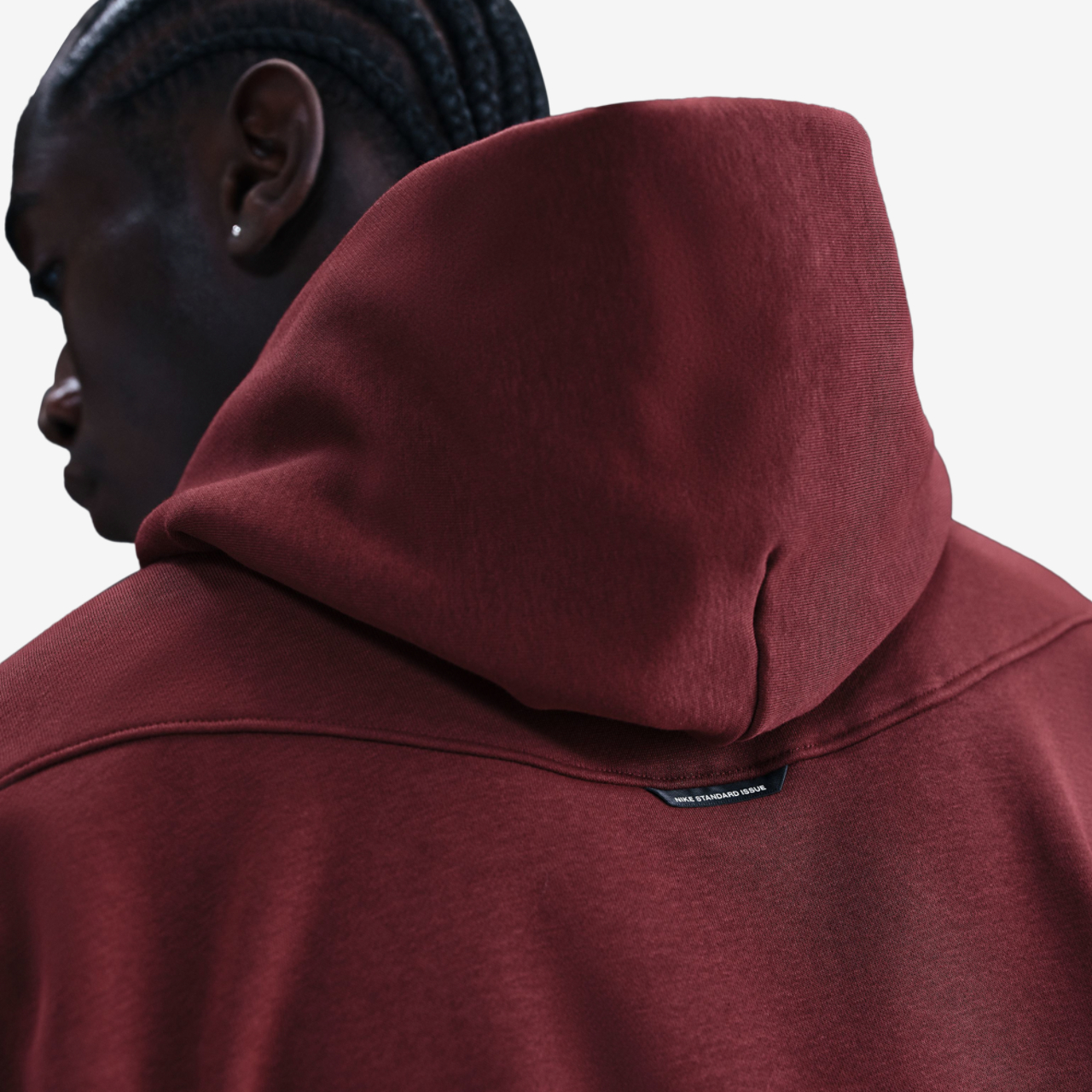 Nike Standard Issue Brushed Pullover Hoodie Image 2 of 3. Tap to open photo gallery.