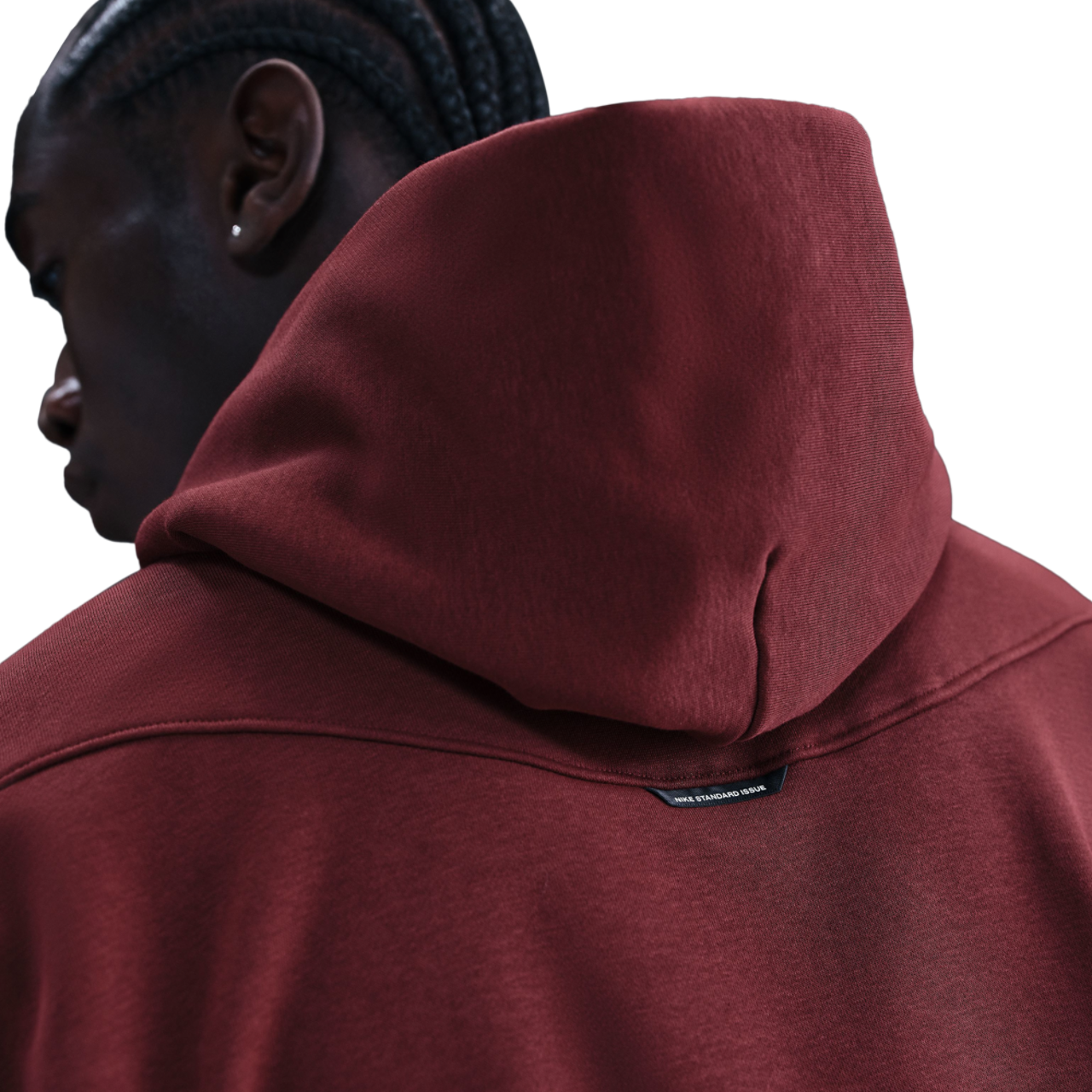 Nike Standard Issue Brushed Pullover Hoodie Image 2 of 3. Tap to open photo gallery.