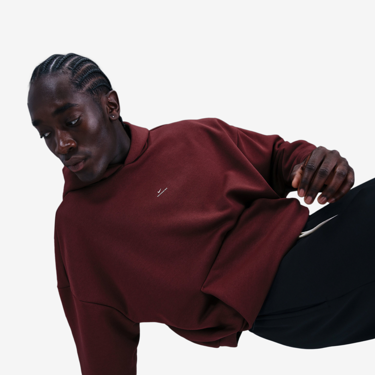 Nike Standard Issue Brushed Pullover Hoodie Image 3 of 3. Tap to open photo gallery.