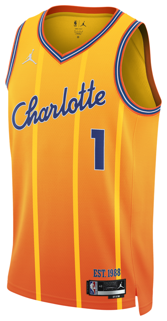 Nike Hornets Dri-FIT Swingman City Edition Jersey Image 1 of 2. Tap to open photo gallery.