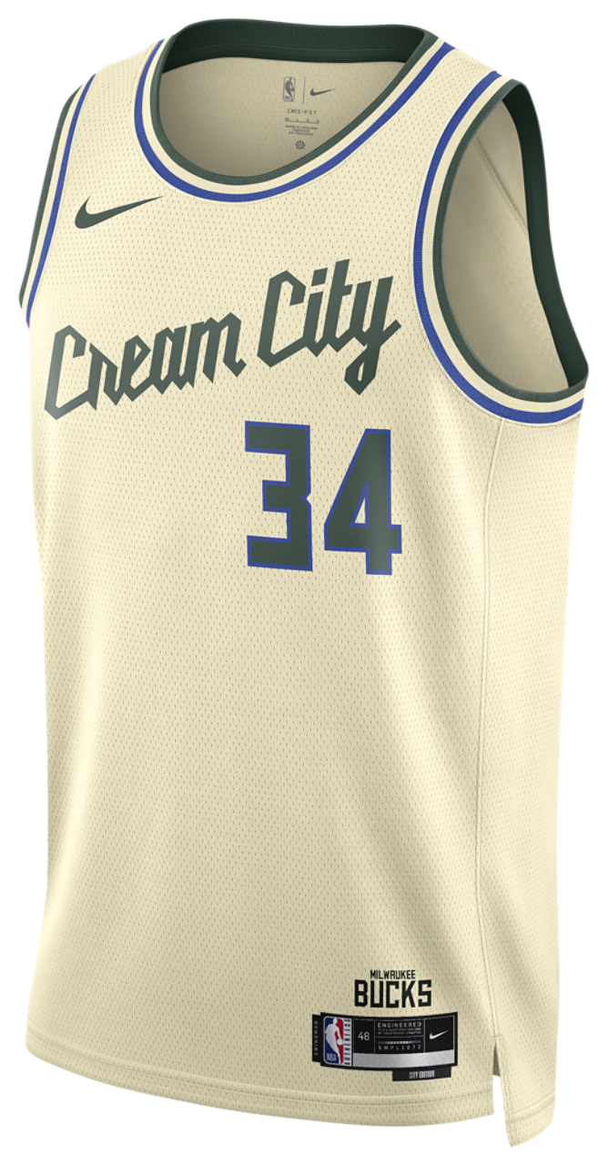 Nike Bucks Dri-FIT Swingman City Edition Jersey Image 1 of 2. Tap to open photo gallery.