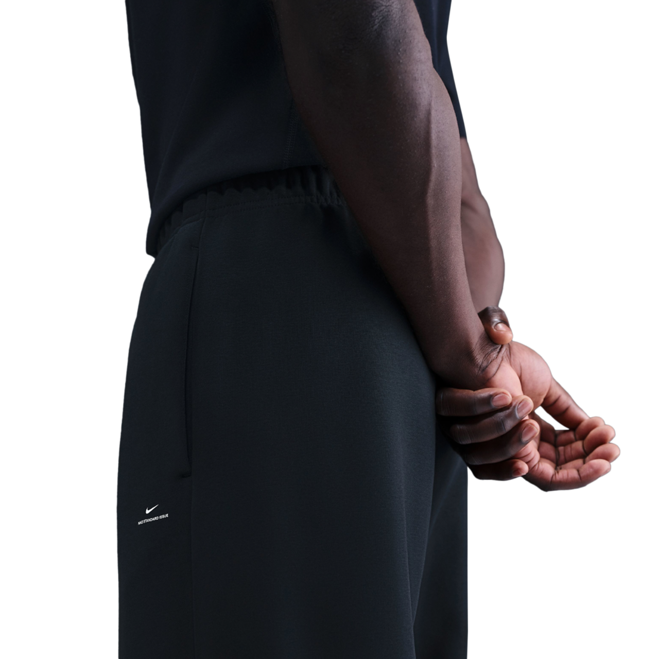Nike Standard Issue Brushed Open Hem Pants Image 2 of 2. Tap to open photo gallery.