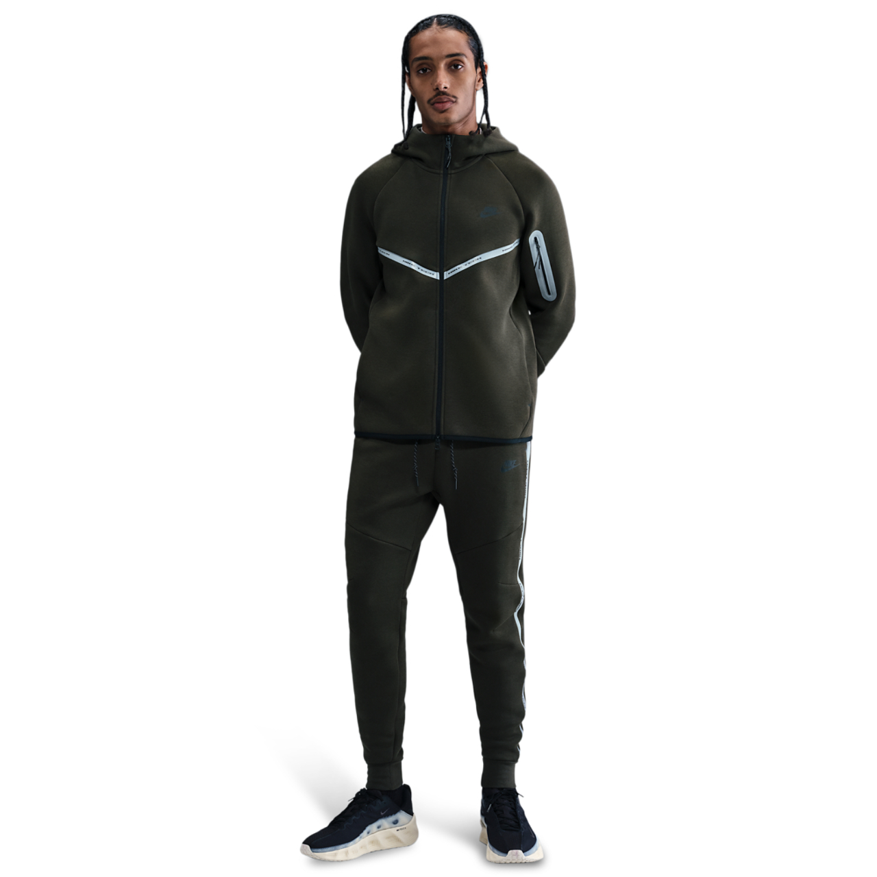 Nike Tech Fleece WR Full-Zip Jacket Image 4 of 5. Tap to open photo gallery.