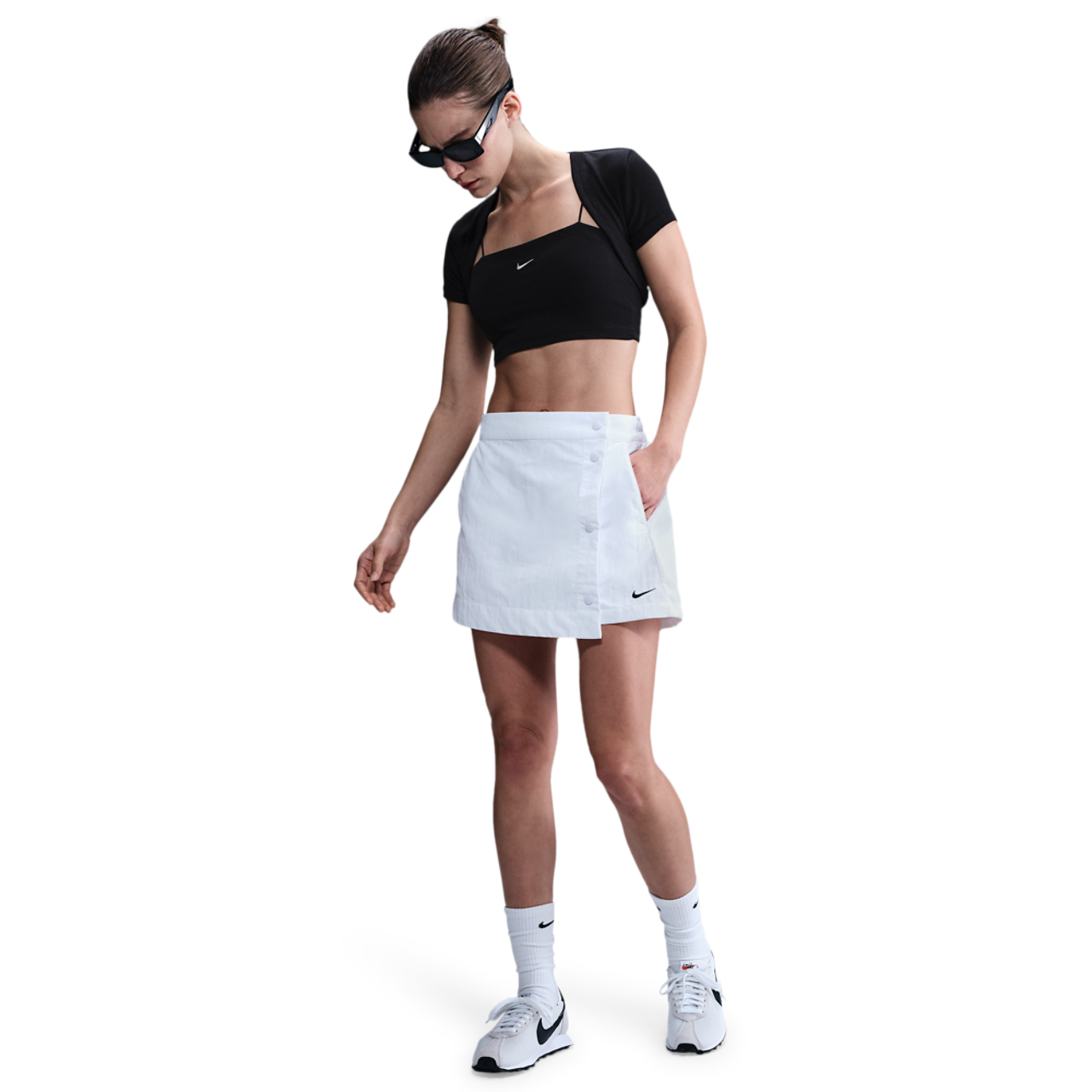 Nike NSW Essential Woven 3" Skort Image 3 of 4. Tap to open photo gallery.
