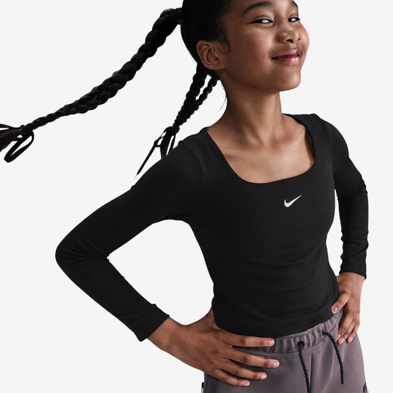 Nike Sty Star Long Sleeve Top Image 3 of 5. Tap to open photo gallery.