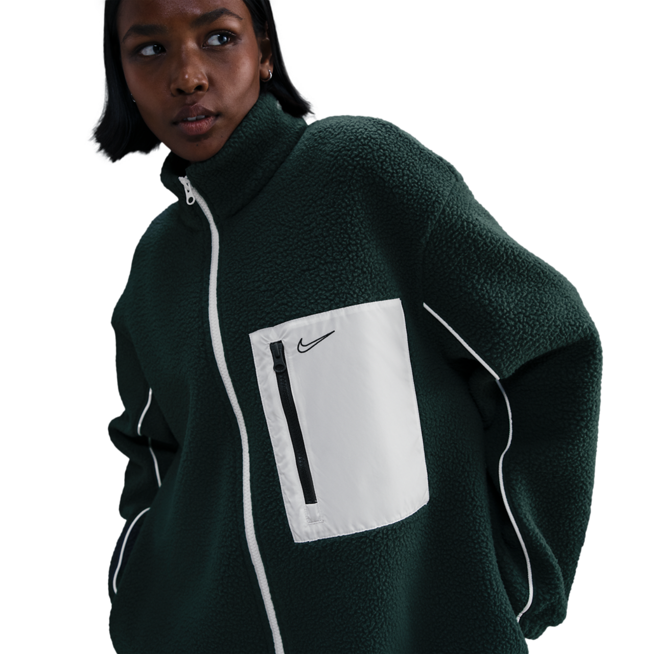 Nike NSW Sherpa Logo Jacket Image 1 of 4. Tap to open photo gallery.