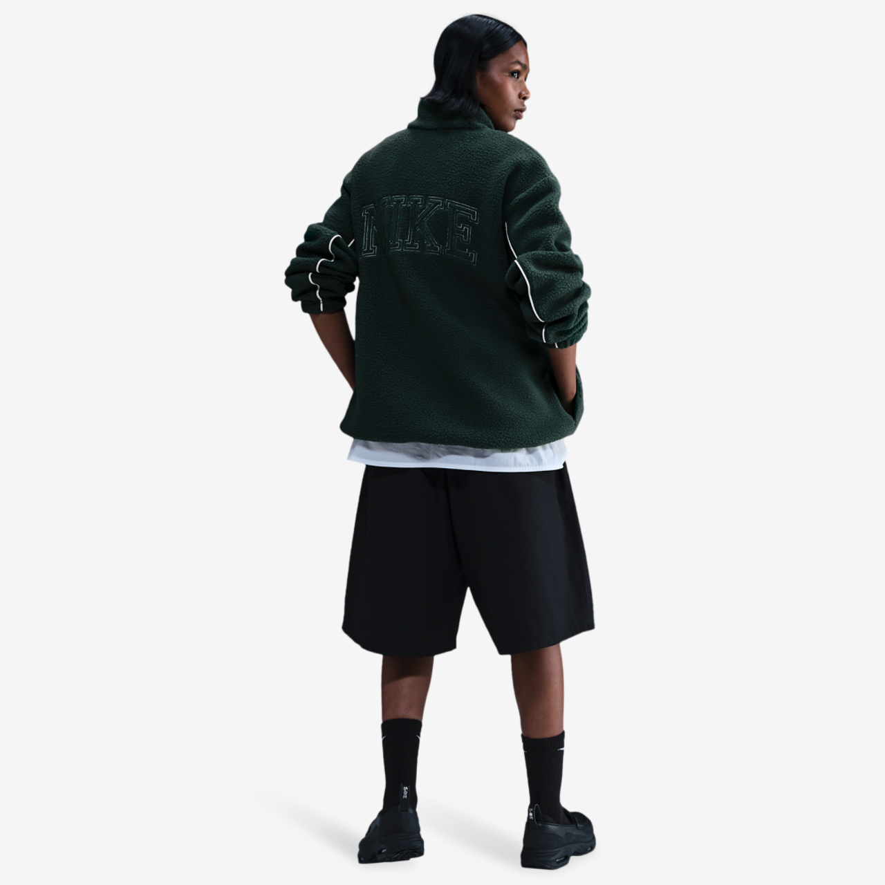 Nike NSW Sherpa Logo Jacket Image 4 of 4. Tap to open photo gallery.