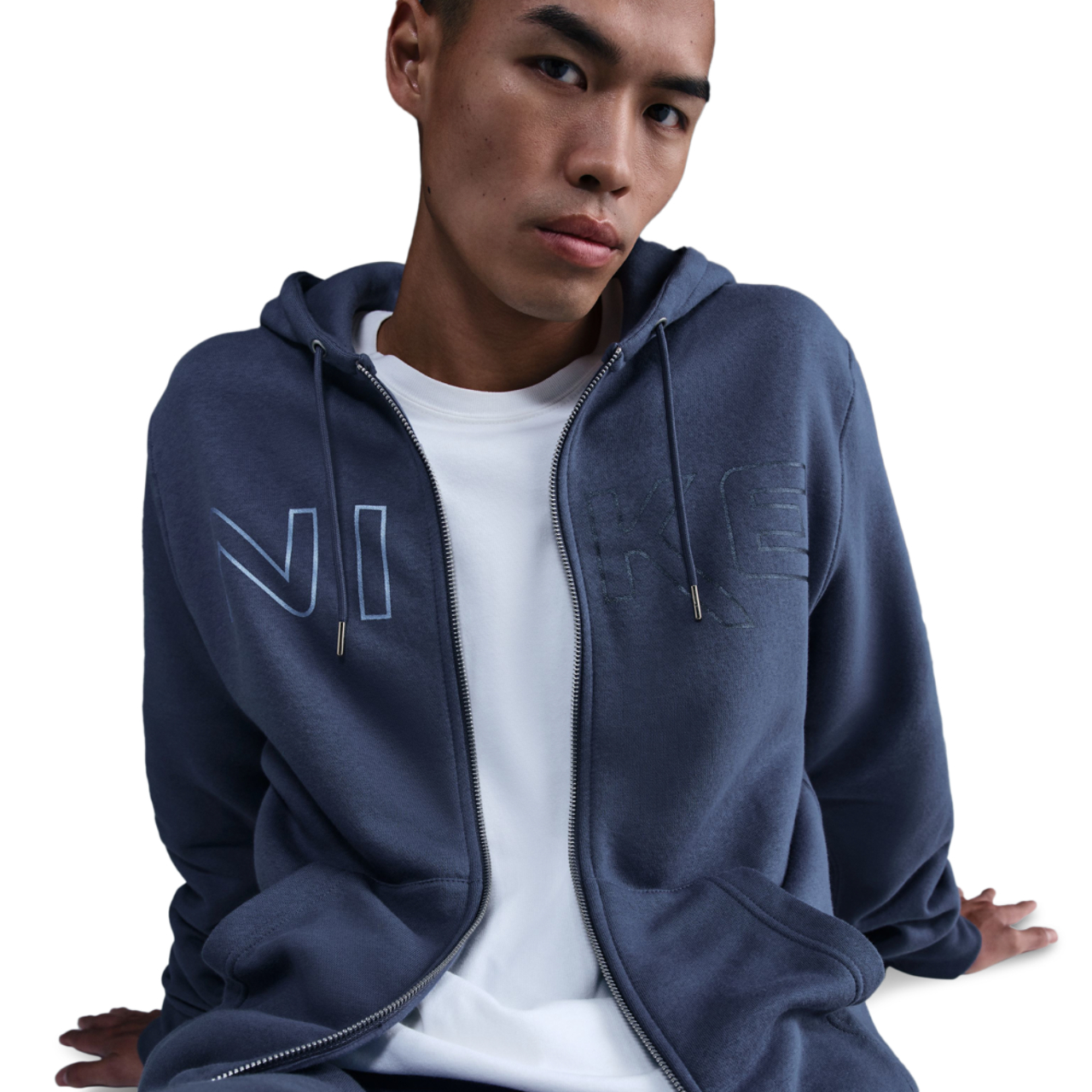 Nike Club Basketball Full-Zip Hoodie Image 3 of 3. Tap to open photo gallery.