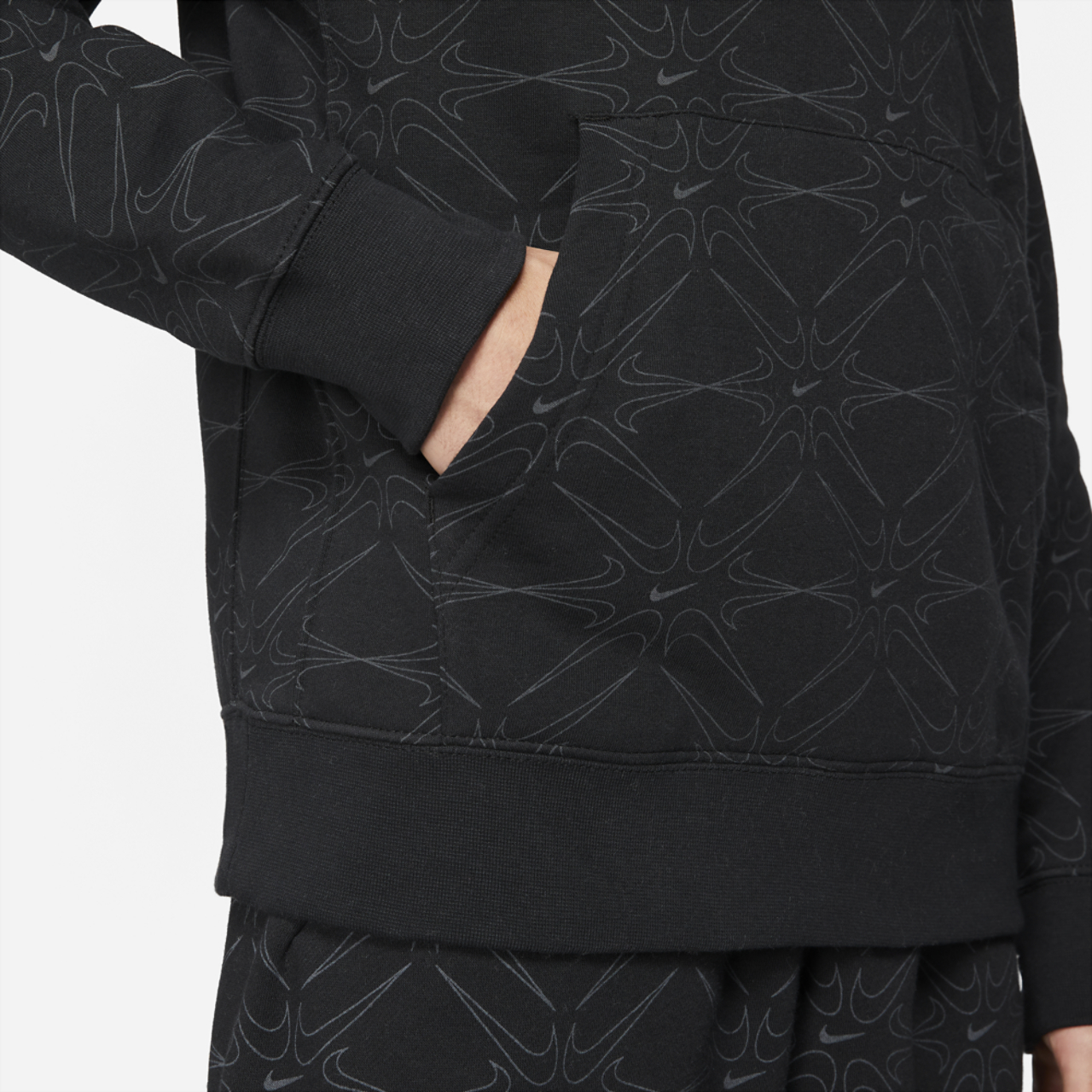 Nike AOP Gel Fleece Pullover Hoodie Image 4 of 4. Tap to open photo gallery.