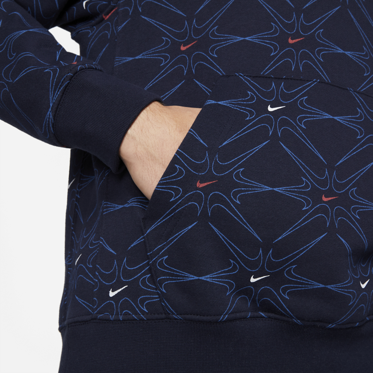 Nike AOP Gel Fleece Pullover Hoodie Image 3 of 3. Tap to open photo gallery.