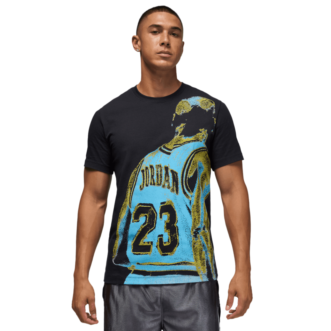 Jordan Dri-FIT Sport Graphic Short Sleeve Crew Image 1 of 6. Tap to open photo gallery.