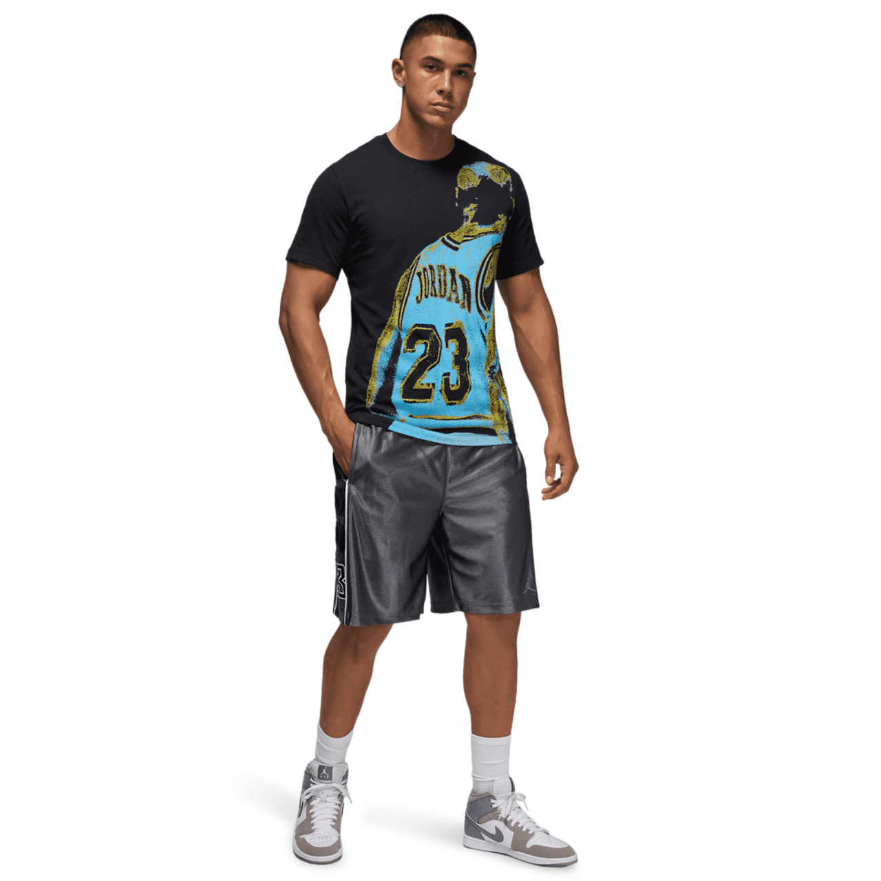 Jordan Dri-FIT Sport Graphic Short Sleeve Crew Image 6 of 6. Tap to open photo gallery.