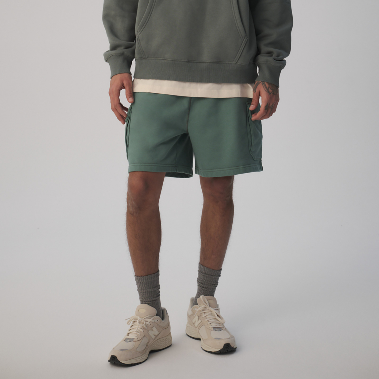 LCKR Based French Terry Cargo Shorts Image 1 of 5. Tap to open photo gallery.
