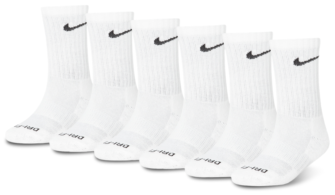 Nike 6 Pack Dri-FIT Performance Basic Crew Socks Image 1 of 3. Tap to open photo gallery.