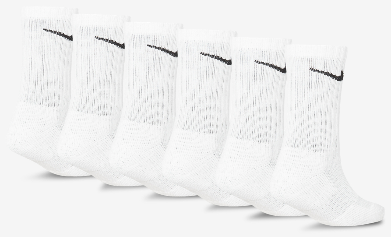 Nike 6 Pack Dri-FIT Performance Basic Crew Socks Image 2 of 3. Tap to open photo gallery.