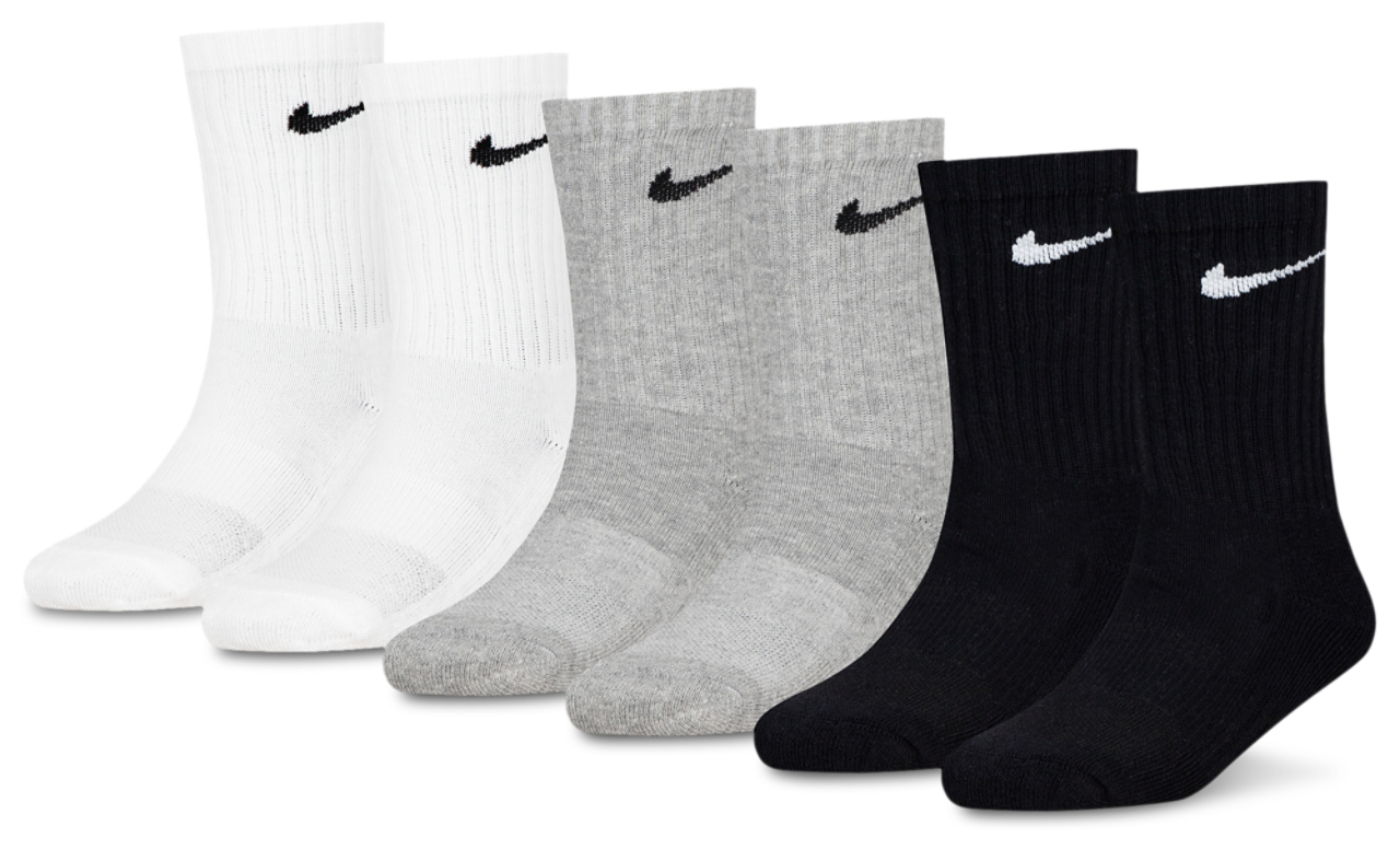 Nike 6 Pack Dri-FIT Performance Basic Crew Socks Image 1 of 5. Tap to open photo gallery.