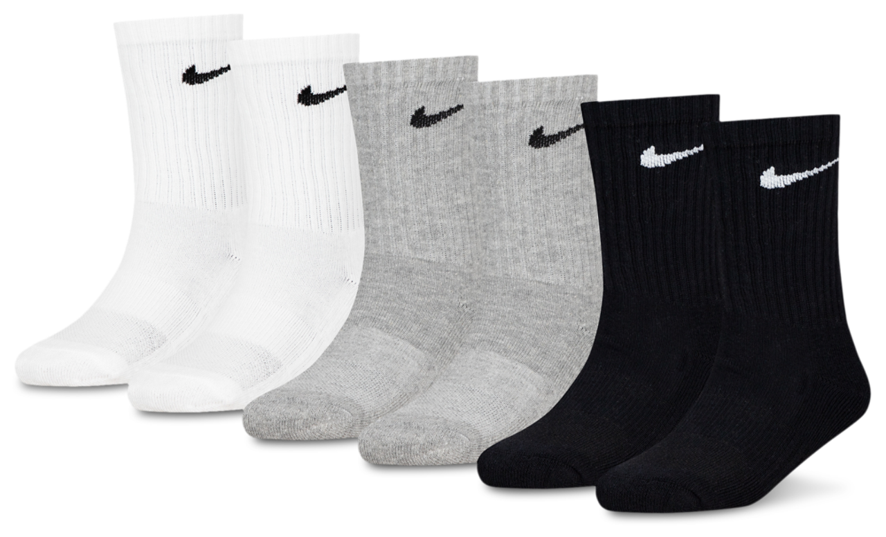 Nike 6 Pack Dri-FIT Performance Basic Crew Socks Image 1 of 5. Tap to open photo gallery.