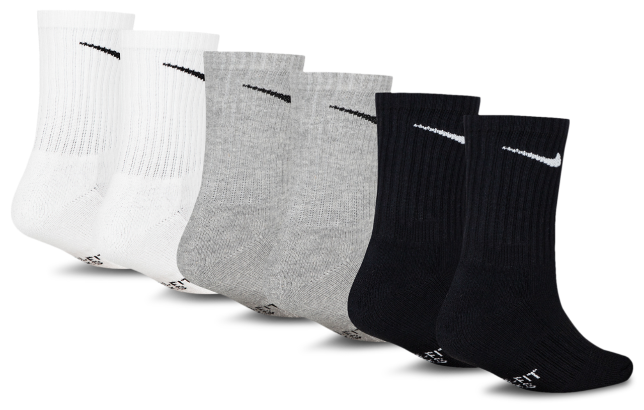 Nike 6 Pack Dri-FIT Performance Basic Crew Socks Image 2 of 5. Tap to open photo gallery.