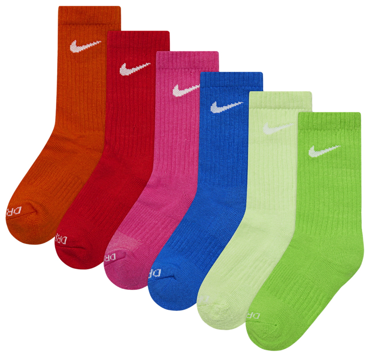 Nike 6 Pack Dri-FIT Performance Basic Crew Socks Image 1 of 2. Tap to open photo gallery.