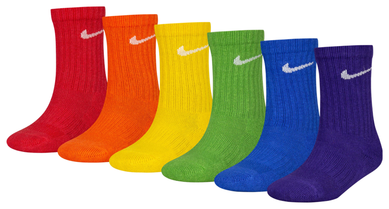 Nike Dri-FIT Perf Basic Crew 6 Pack Socks Image 2 of 4. Tap to open photo gallery.