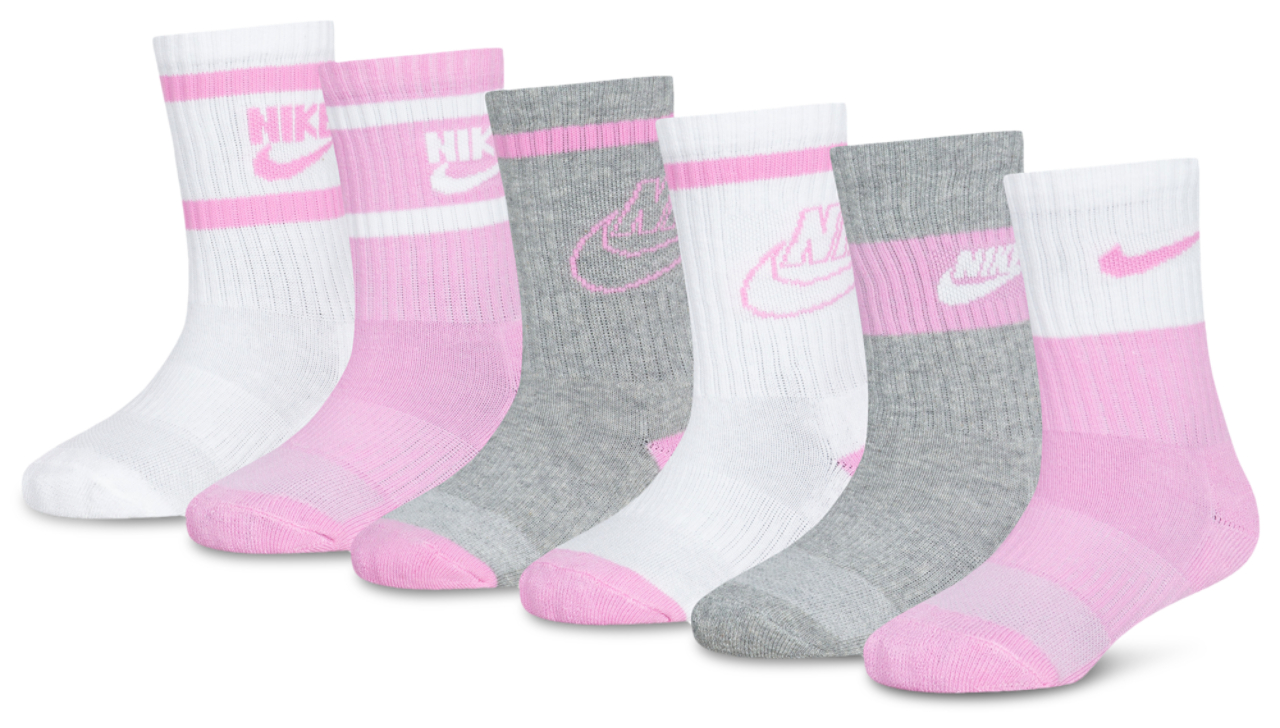 Nike Retro 6 Pack Crew Socks Image 1 of 2. Tap to open photo gallery.
