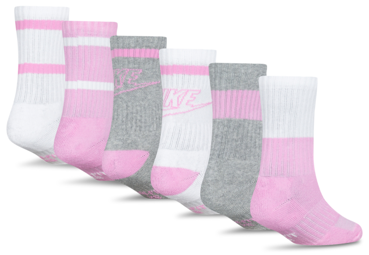 Nike Retro 6 Pack Crew Socks Image 2 of 2. Tap to open photo gallery.