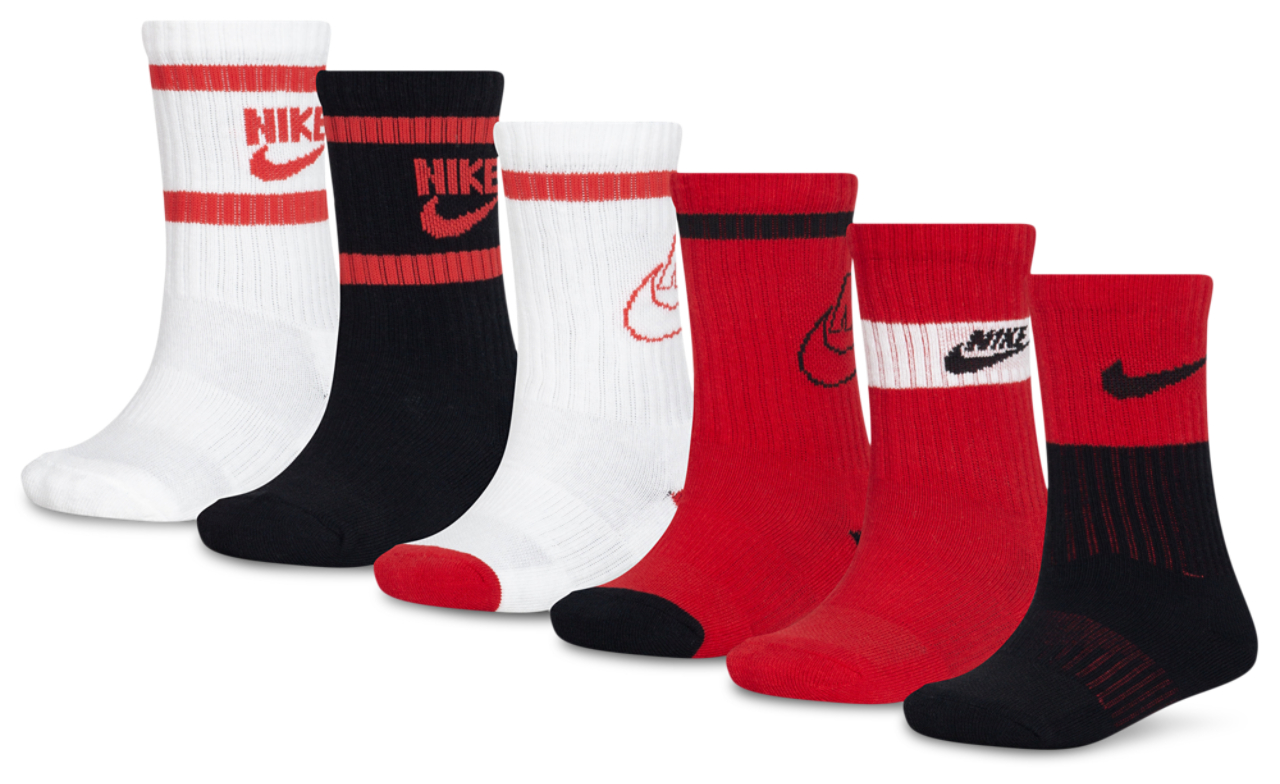 Nike Retro 6 Pack Crew Socks Image 1 of 2. Tap to open photo gallery.